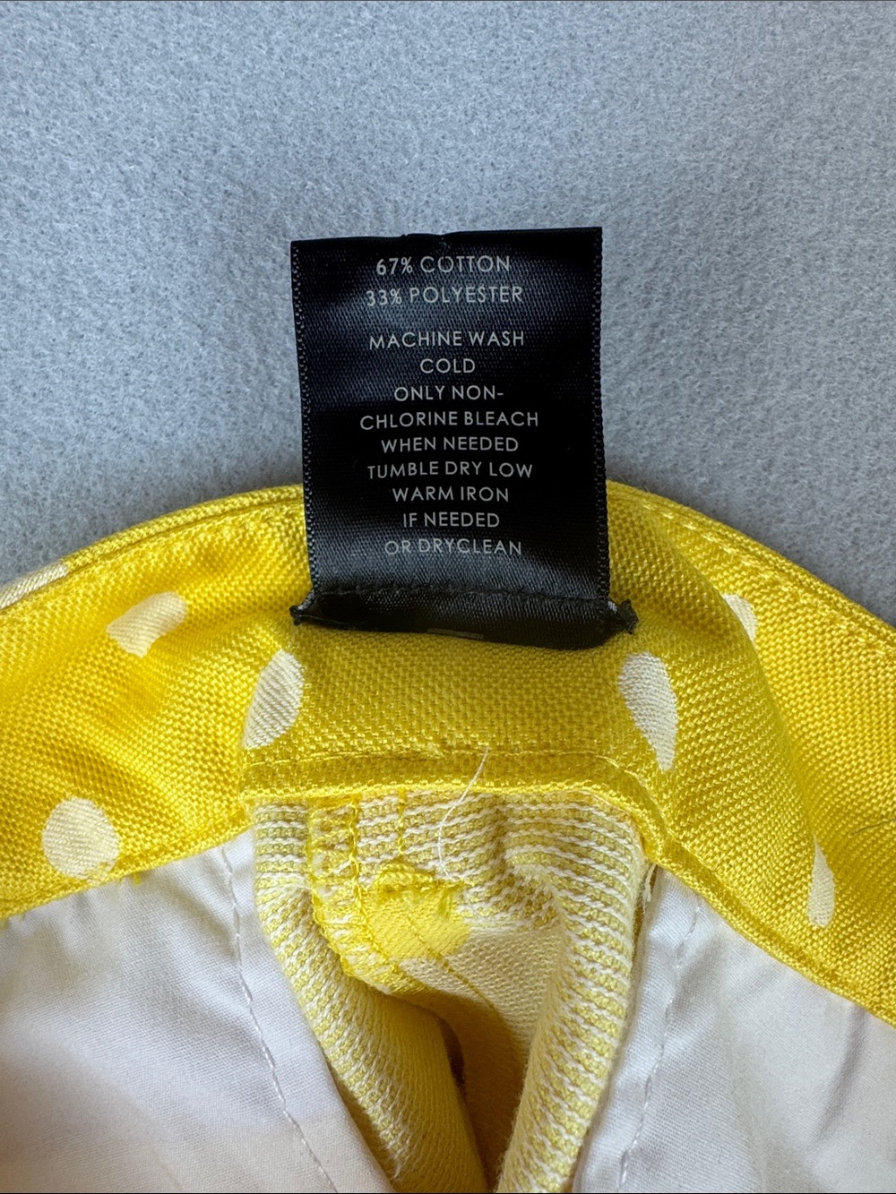 Ann Taylor Yellow Polka Dot High-Waist Shorts Size Cotton Blend 12P - Picture 4 of 7
